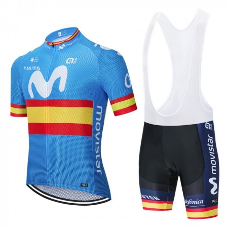 Set Kurzarmtrikot + Trägerhose 2020 Movistar Team N003